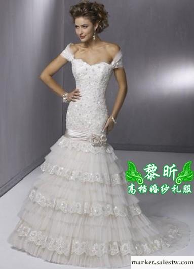 供應黎昕高檔婚紗禮服HS0163供應高檔蕾絲婚紗，魚尾修身婚紗工廠,批發,進口,代購