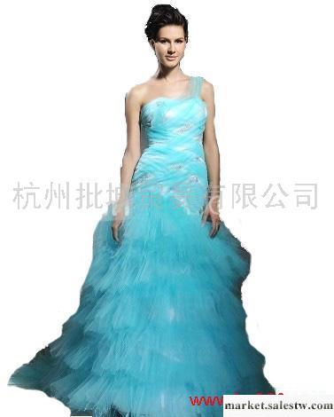 供應XL11010968單肩 多層裙擺 禮服 藍色工廠,批發,進口,代購