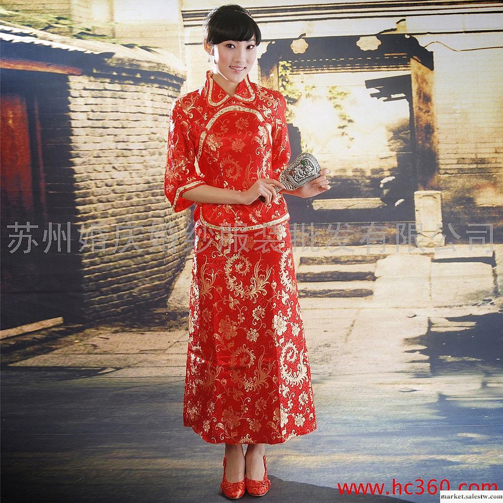 名門新娘婚紗禮服 旗袍結婚 復古中式 旗袍 改良時尚夏 旗袍裙606工廠,批發,進口,代購