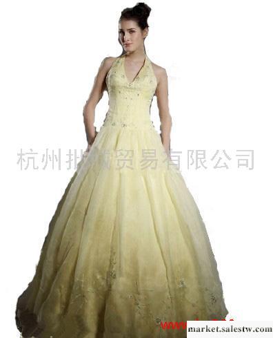 供應XL11010974 V領 露背 禮服 黃色工廠,批發,進口,代購