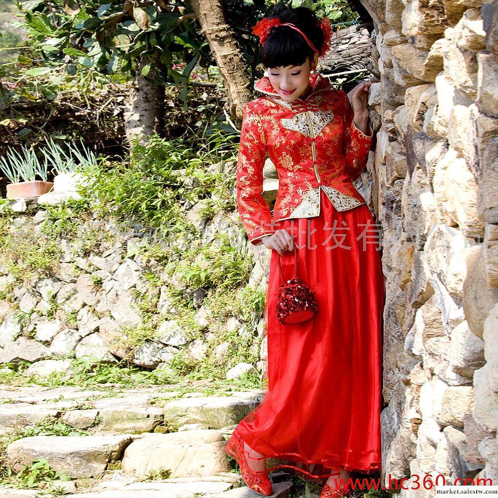 名門新娘婚紗禮服 旗袍夏裝 新款 2012 冬季旗袍 長袖旗袍套裝601工廠,批發,進口,代購