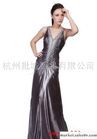 供應XL11010969V領 無袖 有摺邊修飾 禮服 灰色工廠,批發,進口,代購