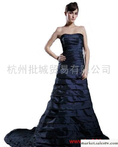 供應XL11010976-1露肩 純色 深藍 禮服工廠,批發,進口,代購