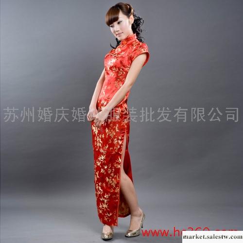 名門新娘婚紗禮服 新娘裝 改良旗袍 夏 結婚 長旗袍 敬酒服 609工廠,批發,進口,代購