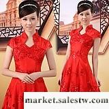 2011新款 強烈推薦 紅色短款旗袍 新娘敬酒旗袍禮服工廠,批發,進口,代購