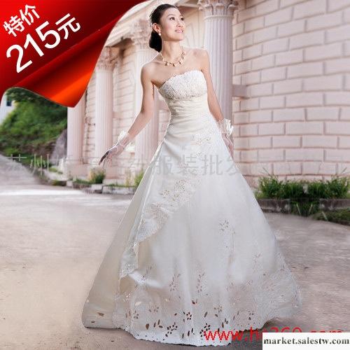 名門婚紗禮服2012最新款 甜美性感 婚紗公主 韓版抹胸齊地婚紗674工廠,批發,進口,代購