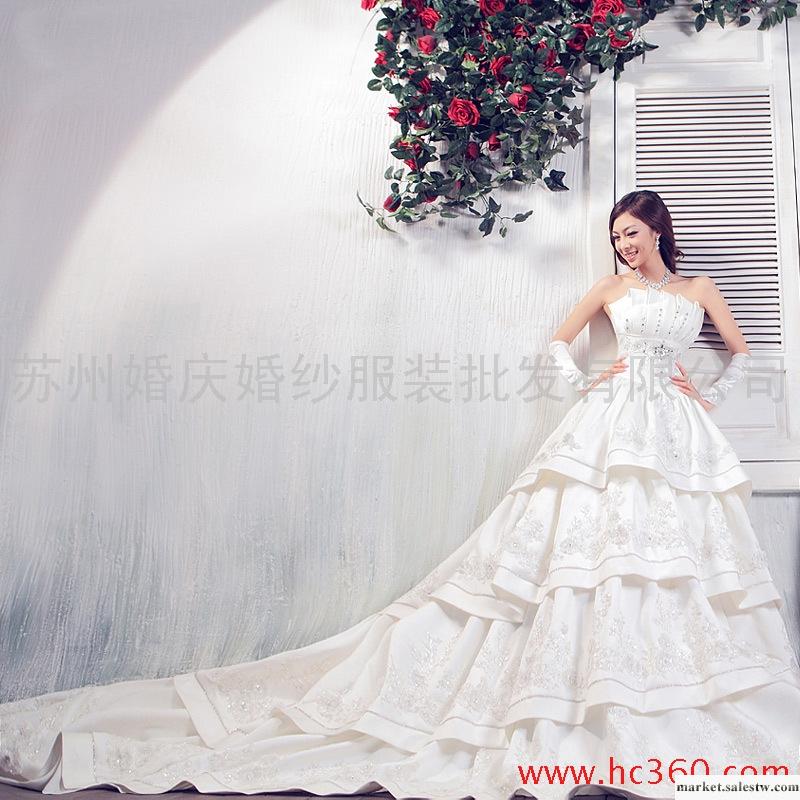 名門新娘婚紗禮服 韓式 婚紗 韓版 2012最新款 豪華大拖尾婚紗805工廠,批發,進口,代購