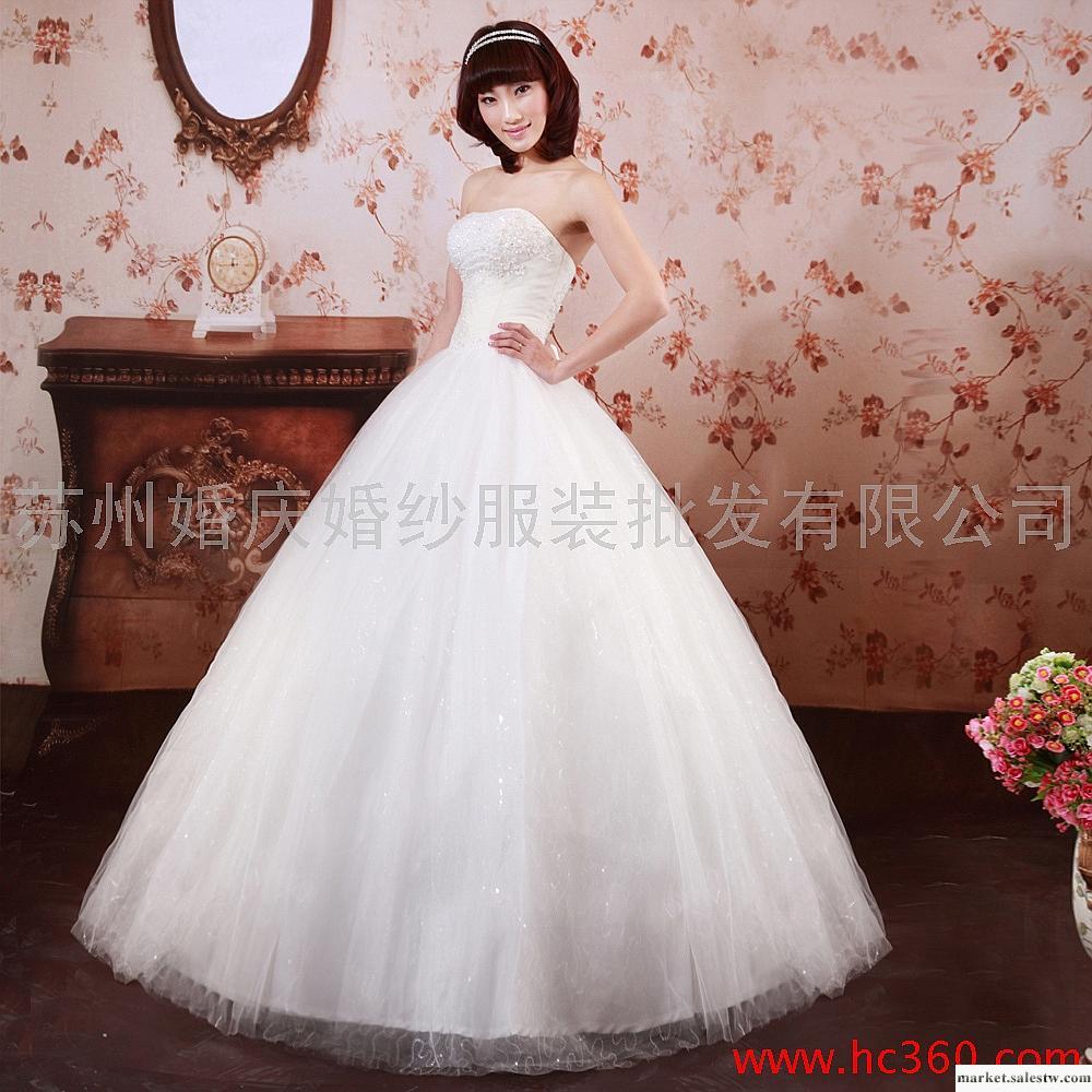 名門婚紗禮服 2012最新款 甜美性感公主婚紗 韓版抹胸齊地婚紗715工廠,批發,進口,代購
