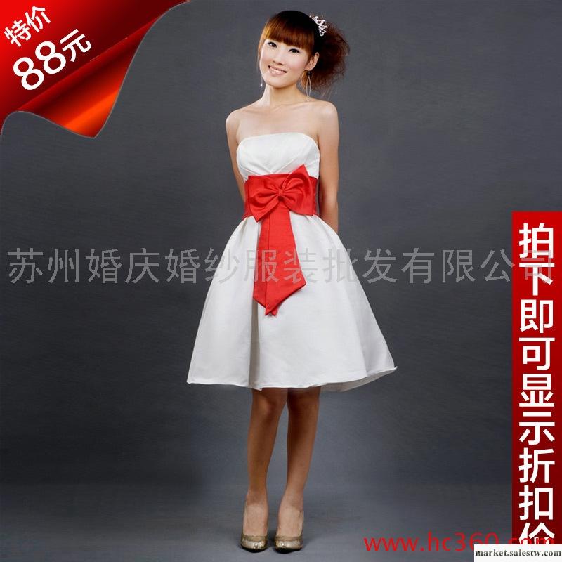 名門新娘婚紗禮服 新款2012 演出服 伴娘服 小禮服 伴娘裙 657工廠,批發,進口,代購
