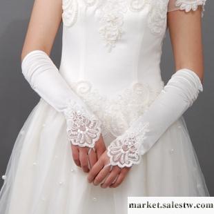供應 婚紗禮服 緞面手套 新娘手套 婚紗手套 無指手套ST519工廠,批發,進口,代購