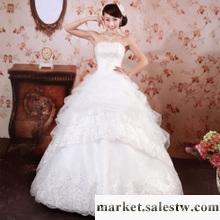 供應名可姿婚紗禮服 2012新款 韓版抹胸 韓式甜美公主 齊地婚紗743工廠,批發,進口,代購