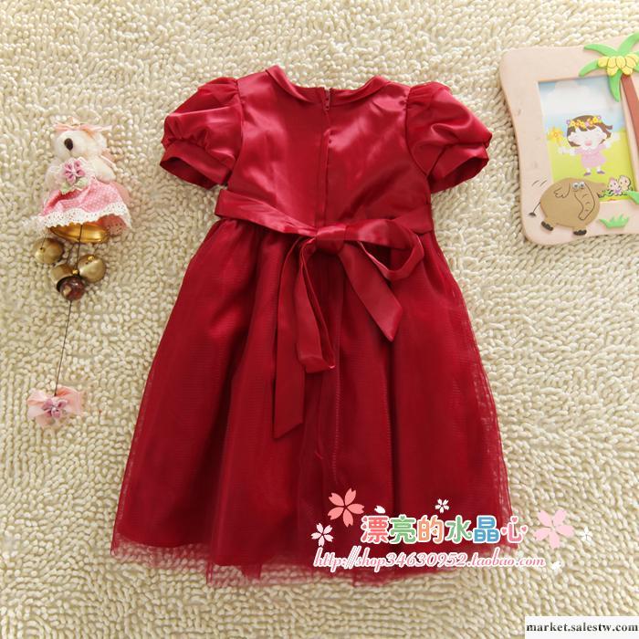 童裝禮服 愛淇貝莎2011款高貴紅色禮服  實拍工廠,批發,進口,代購