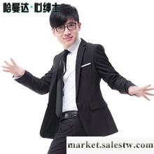 供應HAMDA/哈曼達 英倫范 男韓版修身西服套裝 西裝 新郎結婚禮服工廠,批發,進口,代購