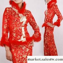 供應旗袍 冬裝2012新款 旗袍 禮服 新娘冬旗袍裙冬裝棉裝B211工廠,批發,進口,代購