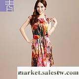 青及 高檔真絲連衣裙大牌 正品牌桑蠶絲女裝 2012夏季大碼禮服工廠,批發,進口,代購