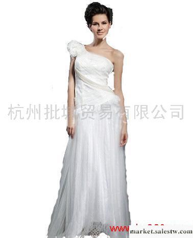 供應XL11010961 奢華 單肩 純色 禮服 白色工廠,批發,進口,代購