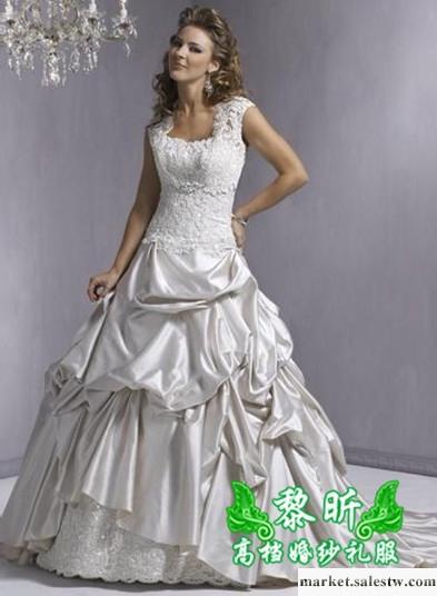 供應黎昕高檔婚紗禮服HS0145供應高檔蕾絲抓皺婚紗工廠,批發,進口,代購