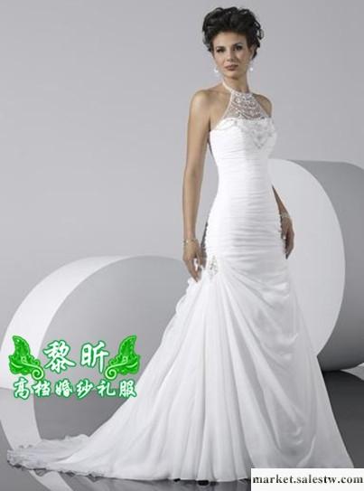 供應黎昕高檔婚紗禮服HS0187供應高檔雪紡拖尾婚紗 抹胸婚紗工廠,批發,進口,代購