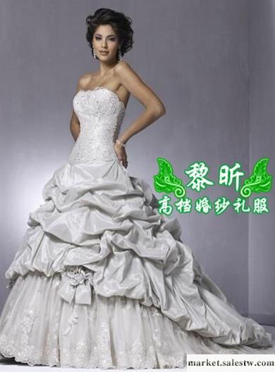 供應黎昕高檔婚紗禮服HS0173供應高檔拖尾抓婚紗 抹胸婚紗工廠,批發,進口,代購