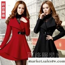 供應秋冬新款毛呢外套女中長款修身呢子大衣厚韓版冬裝厚毛呢大衣禮服工廠,批發,進口,代購