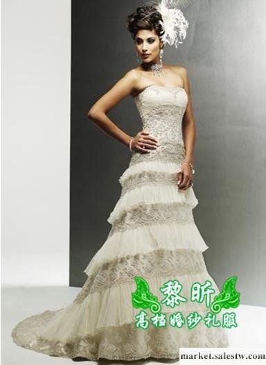 供應HS0105高檔婚紗禮服 拖尾蕾絲婚紗 修身婚紗工廠,批發,進口,代購