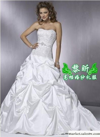 供應黎昕高檔婚紗禮服HS0157供應高檔蕾絲婚紗 抹胸抓皺婚紗工廠,批發,進口,代購