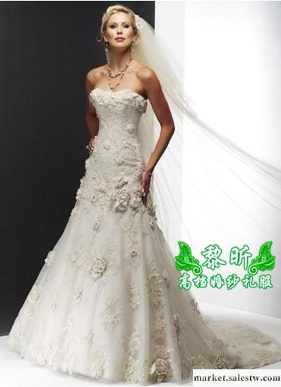 供應黎昕高檔婚紗禮服HS0114供應高檔婚紗禮服蕾絲拖尾婚紗工廠,批發,進口,代購