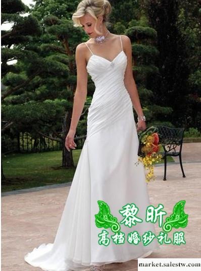 供應黎昕高檔婚紗禮服,HS0079婚紗,吊帶拖尾婚紗，新款工廠,批發,進口,代購