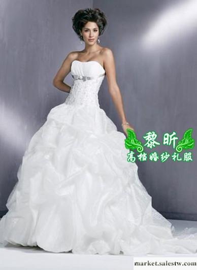 供應黎昕高檔婚紗禮服HS0158供應高檔蕾絲婚紗 抹胸抓皺婚紗工廠,批發,進口,代購