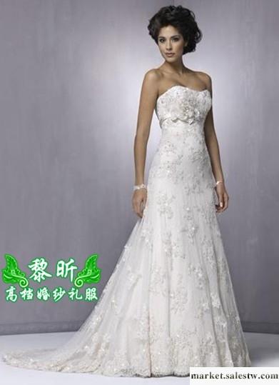 供應黎昕高檔婚紗禮服HS0151供應高檔蕾絲婚紗 抹胸拖尾婚紗工廠,批發,進口,代購