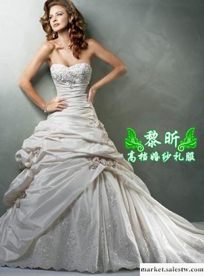 供應黎昕婚紗禮服，HS0063婚紗，抹胸拖尾婚紗，2012新款婚紗工廠,批發,進口,代購