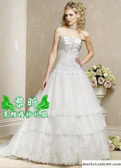 供應HS0073婚紗、禮服，拖尾抹胸婚紗，新款工廠,批發,進口,代購