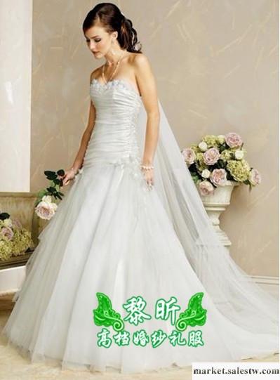 供應黎昕婚紗禮服，HS0076婚紗，拖尾的蕾絲婚紗，新款工廠,批發,進口,代購
