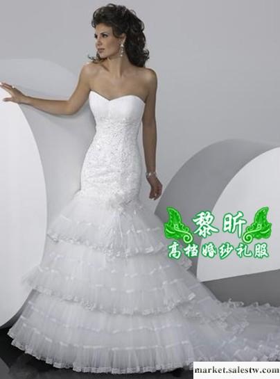 供應黎昕高檔婚紗禮服HS0191供應高檔抹胸魚尾婚紗 拖尾婚紗工廠,批發,進口,代購
