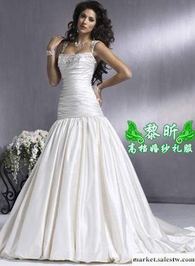 供應黎昕高檔婚紗禮服HS0174供應高檔拖尾抓婚紗 吊帶婚紗工廠,批發,進口,代購