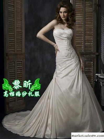 供應黎昕高檔婚紗禮服HS0203供應高檔蘇州拖尾婚紗，抹胸婚紗工廠,批發,進口,代購
