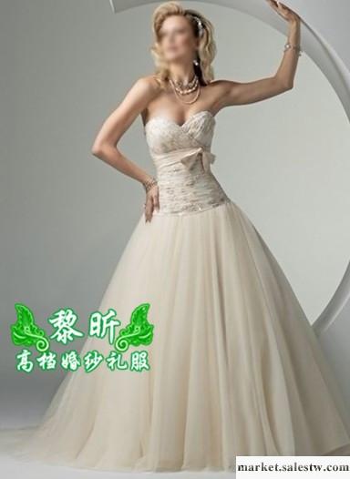 供應黎昕高檔婚紗禮服HS0129供應高檔婚紗禮服 V胸齊地婚紗批發・進口・工廠・代買・代購