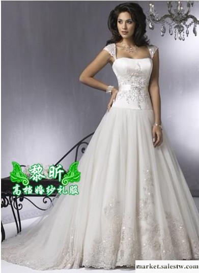 供應黎昕高檔婚紗禮服HS0154供應高檔蕾絲婚紗 吊帶拖尾婚紗工廠,批發,進口,代購