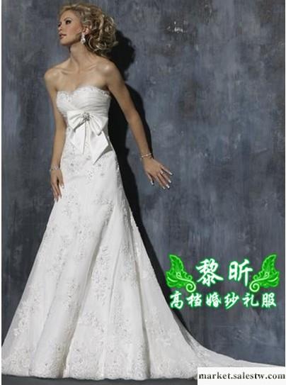 供應黎昕高檔婚紗禮服HS0200供應高檔蕾絲拖尾婚紗，抹胸婚紗工廠,批發,進口,代購