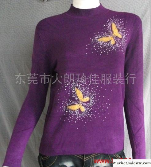 供應琦佳天柔紗中領織花女式毛衣服裝,女裝，毛衣，女式毛衣工廠,批發,進口,代購