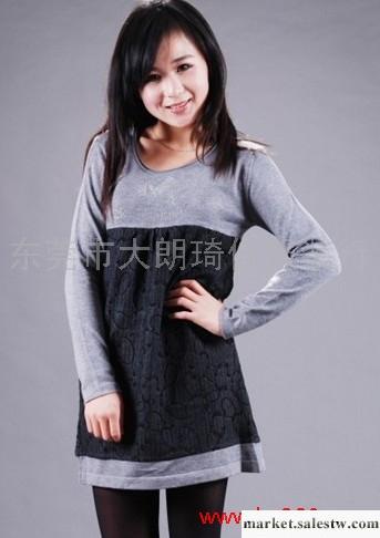 供應韓版時尚長袖長款女式針織衫毛衣批發 寬松舒適整款毛衣工廠,批發,進口,代購