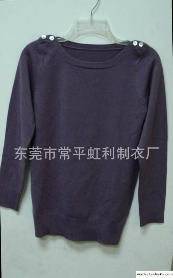 秋冬熱銷新款毛衣（SPANNER牌子淺紫色休閑衫）工廠,批發,進口,代購
