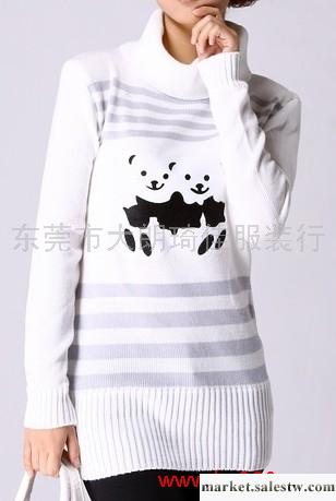 供應韓版秋裝女式毛衣 女裝長袖高領針織衫  長款毛衣外套毛衣工廠,批發,進口,代購