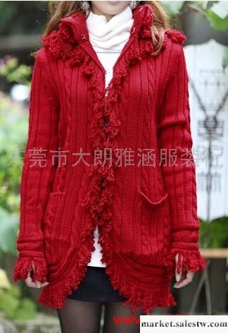 供應[廠家特供]韓版開衫全件紐繩外套毛衣（新款上市）工廠,批發,進口,代購