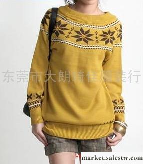 供應2012休閑圓領電腦織花毛衣服裝,女裝，毛衣，女式毛衣工廠,批發,進口,代購