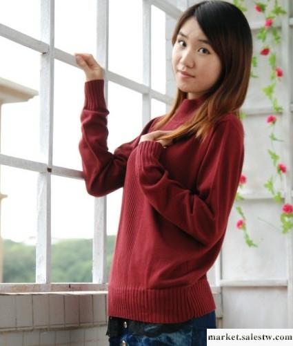 供應2012絲光棉中領打底衫女式毛衣服裝，女裝，毛衣工廠,批發,進口,代購