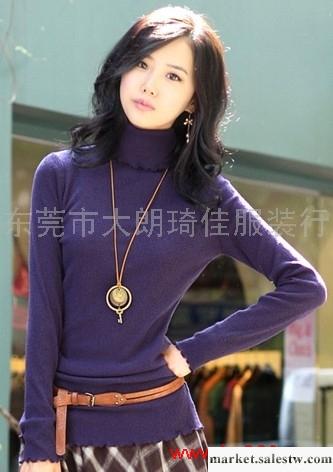 供應2011新款 高領 純色韓版毛衣 時尚女裝毛衣工廠,批發,進口,代購