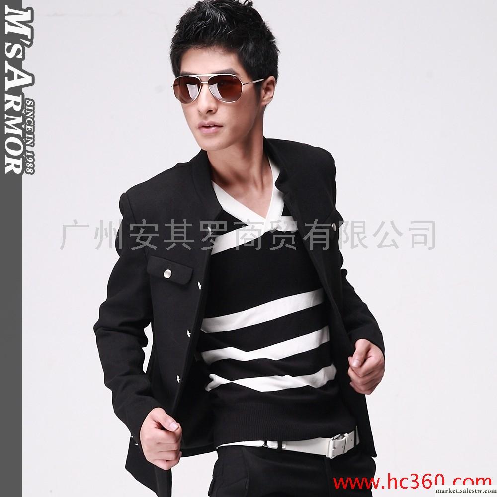 2012春季 新款 高品質 時尚 韓版 尼料 中山式外套 男0693工廠,批發,進口,代購