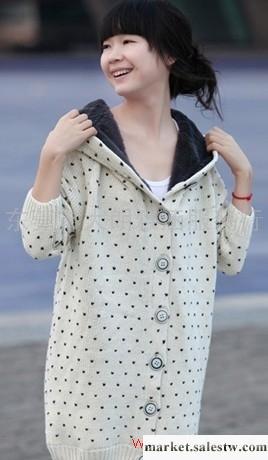 供應時尚百搭寬松長款加厚連帽女式毛衣外套 廠家直銷工廠,批發,進口,代購