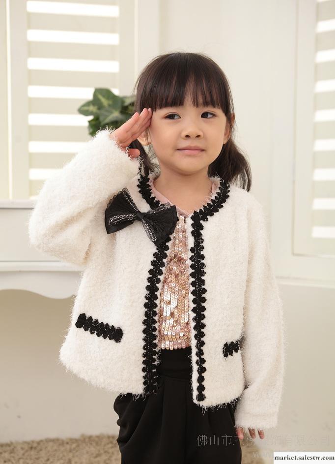 供應好點兒2012新秋款白色短款毛呢外套開衫親子裝 童裝 外套工廠,批發,進口,代購